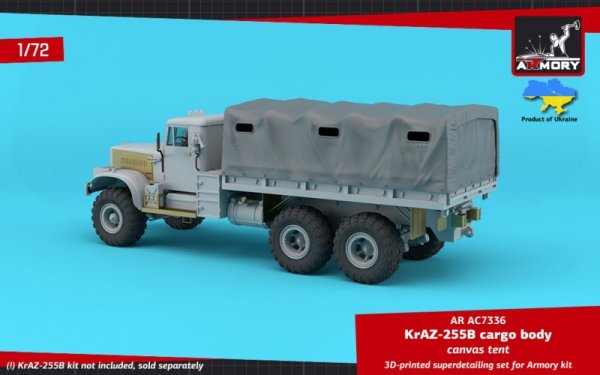 Armory Models AC7336 KrAZ-255B Soviet 6x6 cargo truck canvas tent 1/72