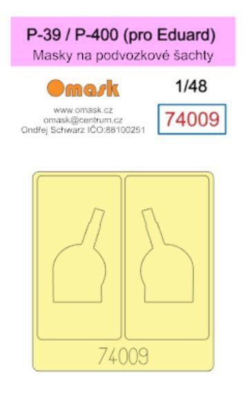 Omask 74009 P-39/P-400 (for Eduard) wheelbay yellow masking tape 1/48