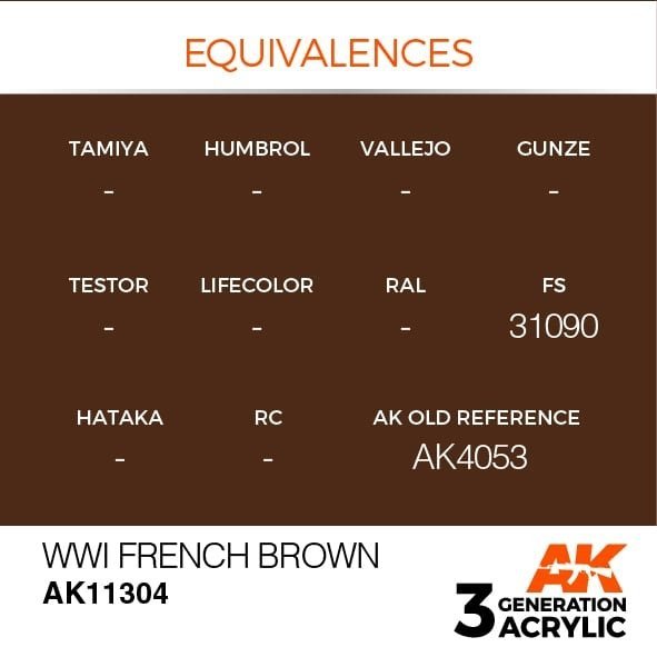 AK Interactive AK11304 WWI French Brown 17ml