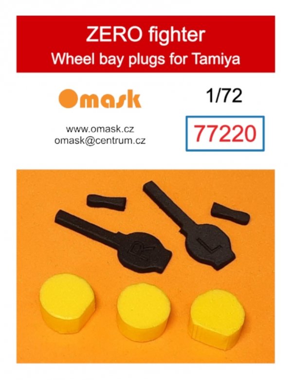 Omask 77220 Zero fighter wheel bay plugs (for Tamiya) 1/72