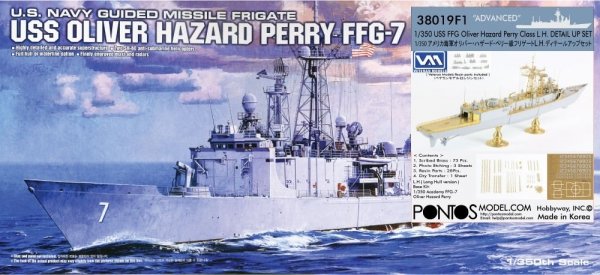 Pontos 36019F1 USS FFG Oliver Hazard Perry Class Long Hull Detail Up Set with Kit 1/350