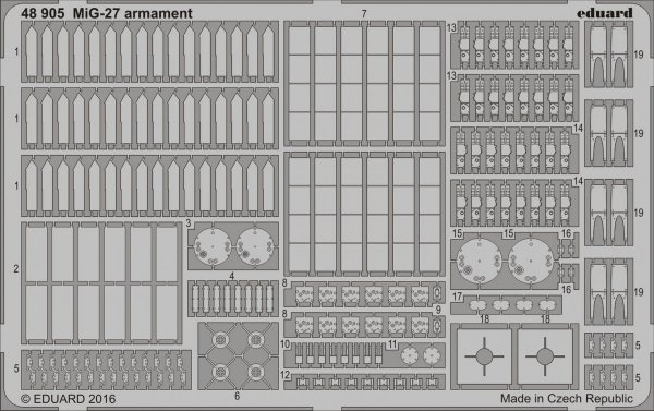 Eduard 48905 MiG-27 armament 1/48 TRUMPETER