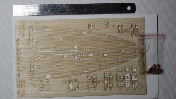 Wood Hunter W35024 Wood deck Italian Roma for Trumpeter 1/350