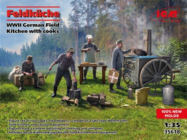 ICM 35618 Feldkuche WWII German Field Kitchen with cooks 1/35