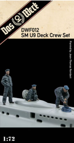 Das Werk DWF012 SM U9 Deck Crew Set Includes three resin figures for our u-boat ( DW72001 ) 1/72