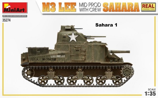 MiniArt 35274 M3 LEE MID PROD. SAHARA w/CREW 1/35