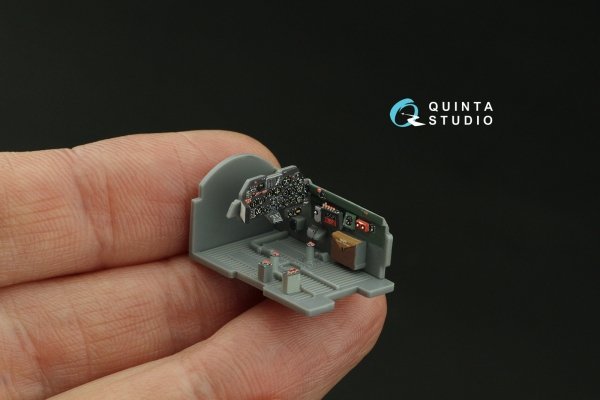 Quinta Studio QD72153 P-47D Thunderbolt Bubbletop 3D-Printed coloured Interior on decal paper (Tamiya) 1/72