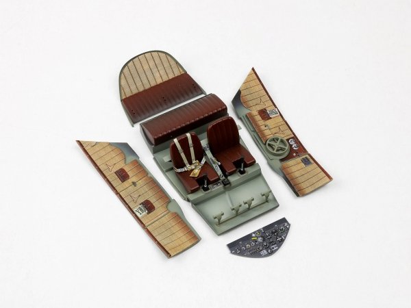 Red Fox Studio QS-32142 Bf 108 Taifun Updated Full Interior for Eduard 3D colored resin IP 1/32