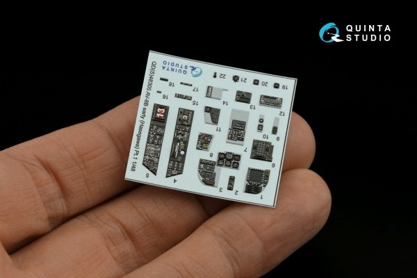 Quinta Studio QD48305 AV-8B Early 3D-Printed &amp; coloured Interior on decal paper (Hasegawa) 1/48