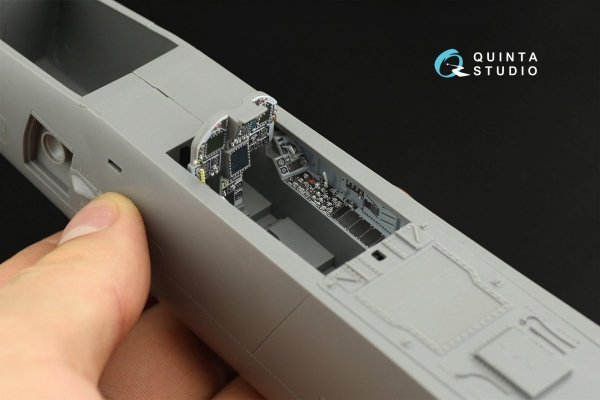 Quinta Studio QD32111 F/A-18A++ 3D-Printed &amp; coloured Interior on decal paper (Academy) 1/32