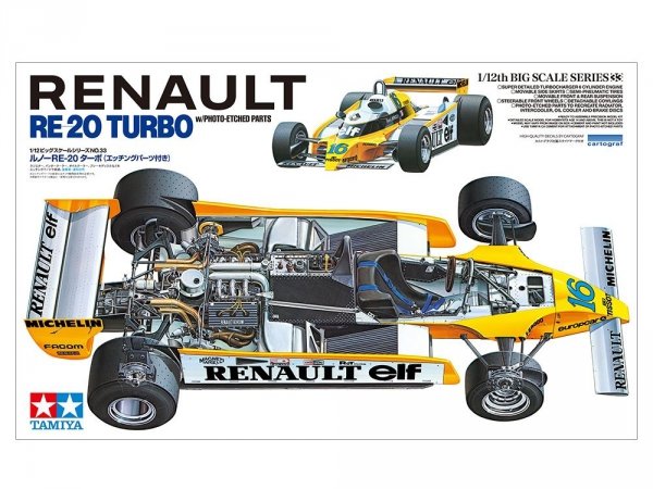 Tamiya 12033 Renault RE-20 Turbo (w/Photo-Etched Parts) 1/12