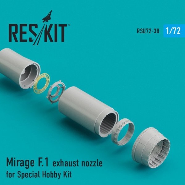 RESKIT RSU72-0038 Mirage F.1 exhaust nozzle for Special Hobby 1/72