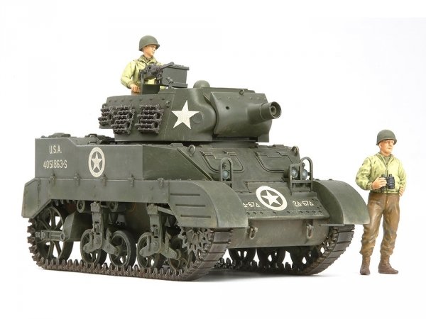 Tamiya 35312 U.S. Howitzer Motor Carriage M8 Awaiting Orders Set (w/3 Figures) (1:35)