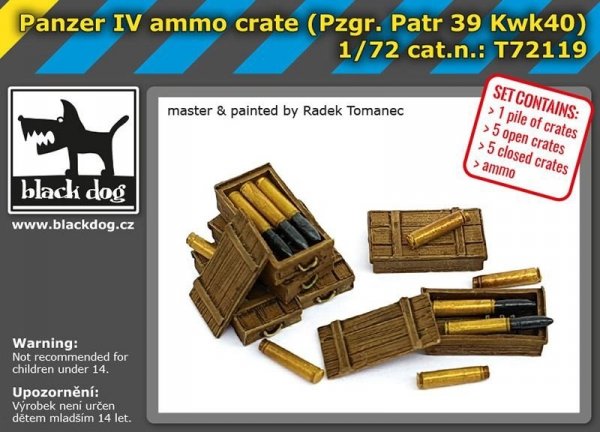 Black Dog T72119 Panzer IV ammo crate 1/72