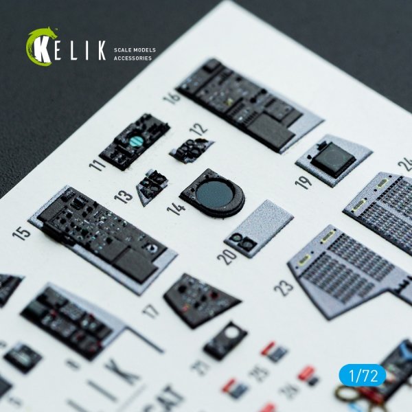 Kelik K72218 F-14B Tomcat - interior 3D decals for HobbyBoss kit (1/72)