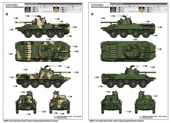 Trumpeter 09559 2S23 Nona-SVK 120mm Self-Propelled Mortar System 1:35