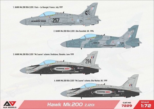 A&amp;A Models 7229 Hawk 200 ZG201 - Light Multirole Fighter 1/72