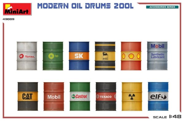 MiniArt 49009 MODERN OIL DRUMS 200L 1/48