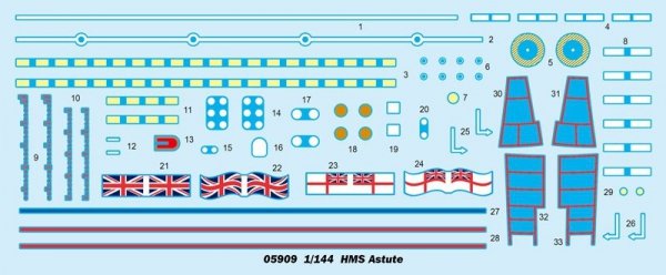 Trumpeter 05909 HMS Astute 1/144