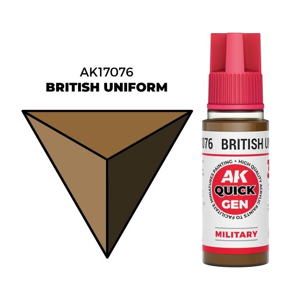 AK Interactive AK17076 BRITISH UNIFORM – QUICK GEN COLOR 18ml