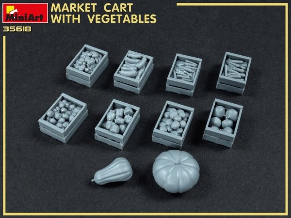 MiniArt 35623 MARKET CART WITH VEGETABLES 35623 1/35