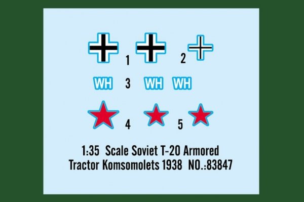 Hobby Boss 83847 Soviet T-20 Armored Tractor Komsomolets 1938