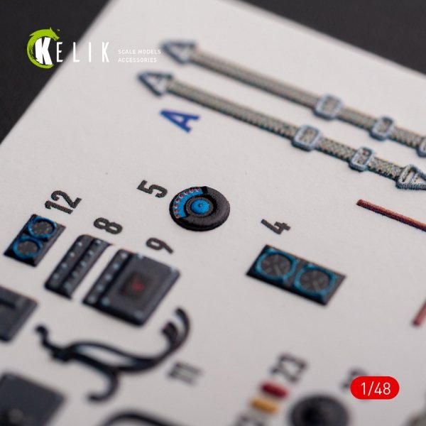 KELIK K48098 Ju-87G-1 Kanonenvogel - interior 3D decals for Italeri kit 1/48