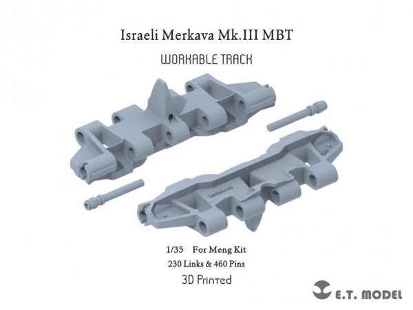 E.T. Model P35-055 Israeli Merkava Mk.III MBT Workable Track ( 3D Printed ) 1/35