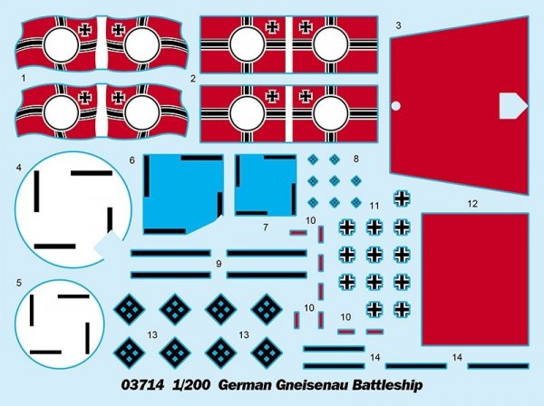 Trumpeter 03714 German Battleship Gneisenau 1/200
