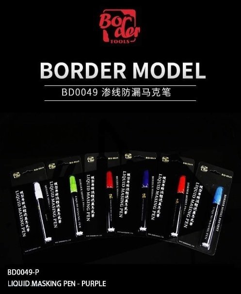 Border Model BD0049-P Liquid Masking Pen - Purple