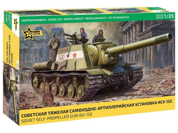 Zvezda 3721 SOVIET SELF-PROPELLED GUN ISU-152 1/35
