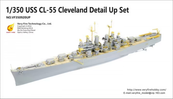 Very Fire VF350920UP USS CL-55 Cleveland Detail Up Set 1/350