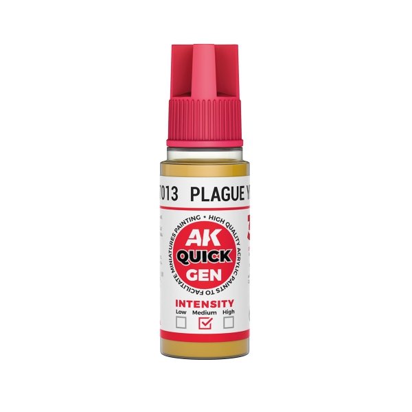 AK Interactive AK17013 PLAGUE YELLOW – QUICK GEN COLOR 18ml