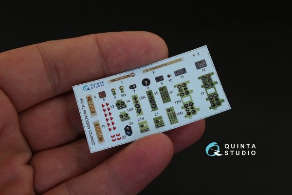 Quinta Studio QD48123 A6M3 3D-Printed &amp; coloured Interior on decal paper (for Tamiya kit) 1/48
