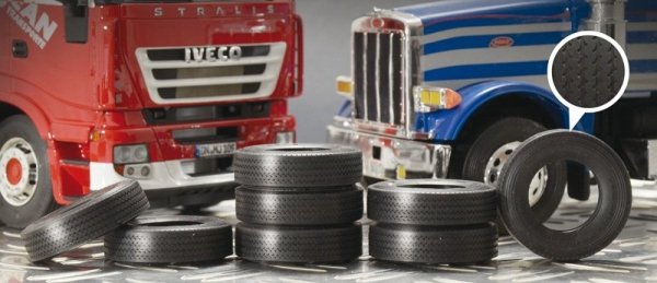 Italeri 3889 Truck Rubber Tyres 8 pcs 1/24
