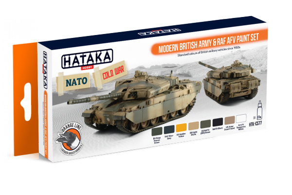 Hataka HTK-CS77 Modern British Army &amp; RAF AFV paint set 8x17ml
