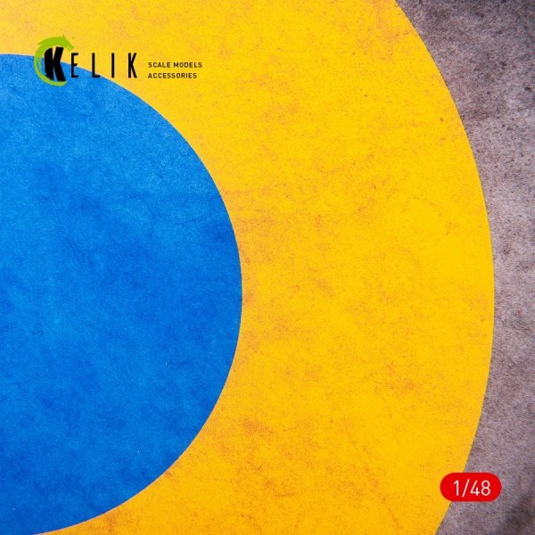KELIK KS48024 Ukraine Roundel &quot;Glory to Defenders&quot; - Acrylic 3 mm (240 x 240 mm) (190g) 1/48