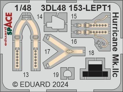 Eduard 3DL48153 Hurricane Mk. IIc SPACE HOBBY BOSS 1/48