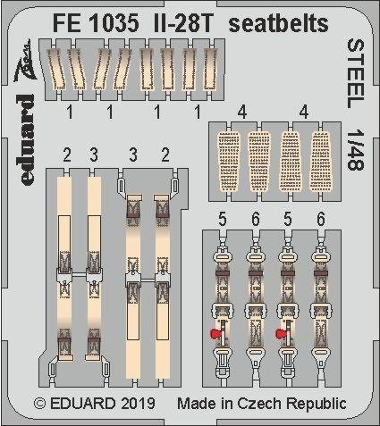 Eduard FE1035 Il-28T seatbelts STEEL 1/48 BOBCAT MODELS