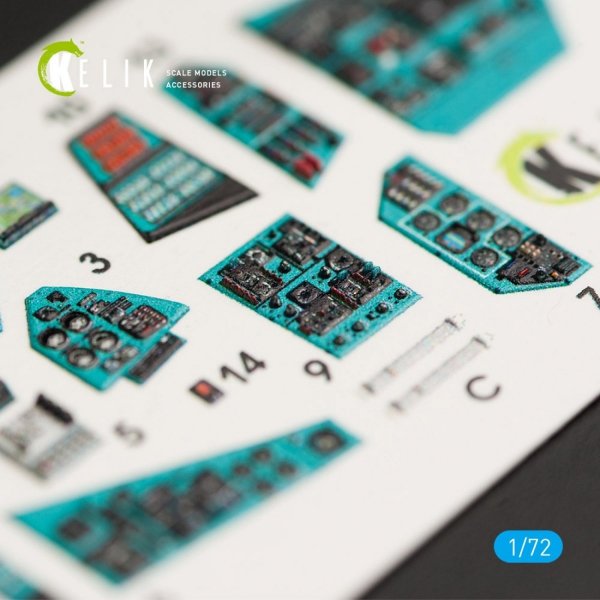 KELIK K72009 MI-24P INTERIOR 3D DECALS FOR ZVEZDA KIT 1/72