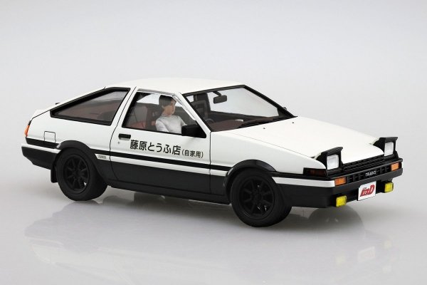 Aoshima 05954 Fujiwara Takumi AE86 Trueno (Project-D Ver.) with Figure 1/24