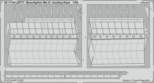 Eduard 481176 Beaufighter Mk.VI landing flaps for REVELL 1/48