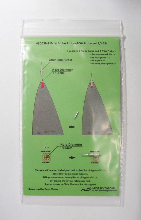 HobbyDecal MT48003V1 F-14 Pitot tube set 1/48