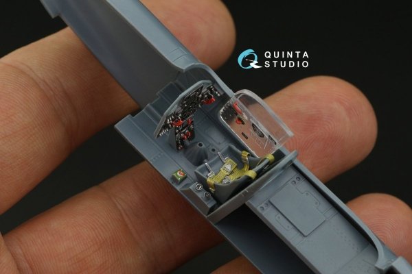 Quinta Studio QD48247 P-39 3D-Printed &amp; coloured Interior on decal paper ( Eduard ) 1/48