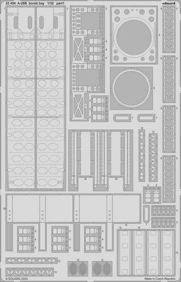 Eduard 32454 A-26B bomb bay 1/32 HOBBY BOSS