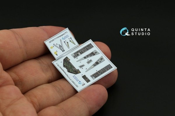 Quinta Studio QD72067 F-117A 3D-Printed &amp; coloured Interior on decal paper (Hasegawa) 1/72