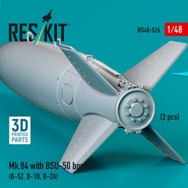 RESKIT RS48-0526 Mk.84 with BSU-50 bombs (2 pcs) (3D printed) 1/48