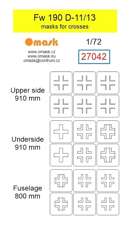 Omask 27042 Fw 190 D-11/13 masks for crosses 1/72