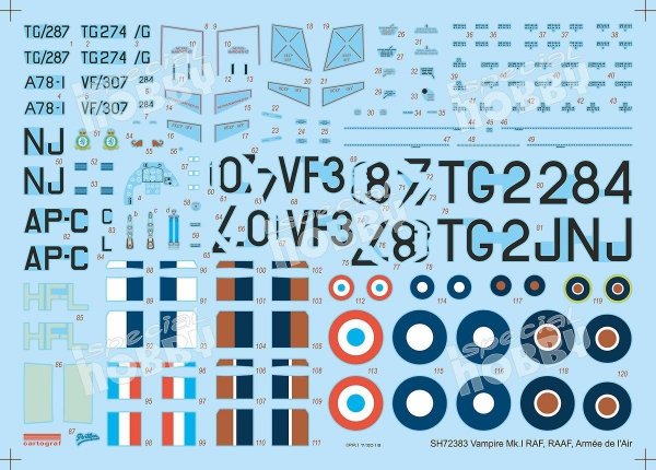 Special Hobby 72383 DH.100 Vampire Mk. I 'RAF, RAAF and Armée de l'Air' 1/72