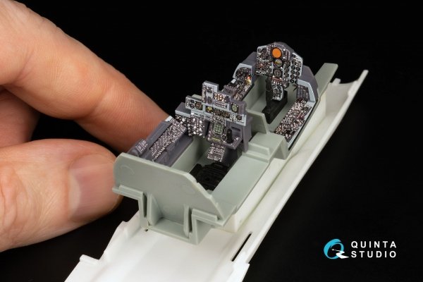 Quinta Studio QDS+48486 F-4N Phantom II 3D-Printed &amp; coloured Interior on decal paper (Academy) (Small version) (with 3D-printed resin parts) 1/48